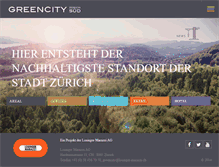 Tablet Screenshot of greencity.ch